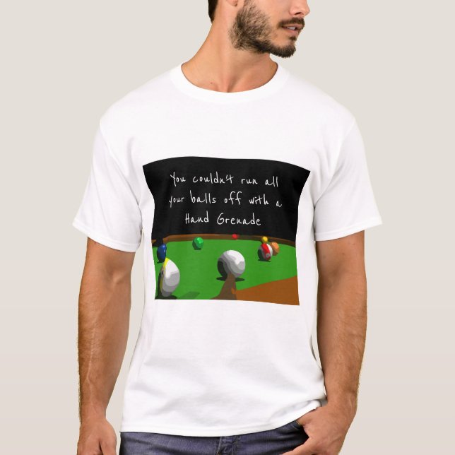 Pool and billiards humour T-Shirt (Front)