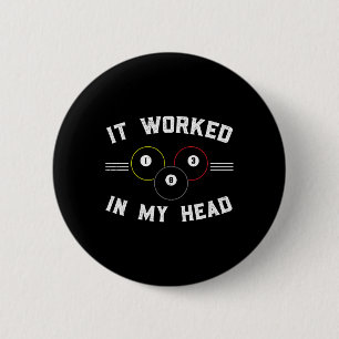 Pool And Snooker Player3 6 Cm Round Badge