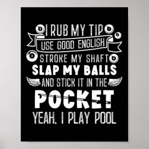 Pool And Snooker Player Poster