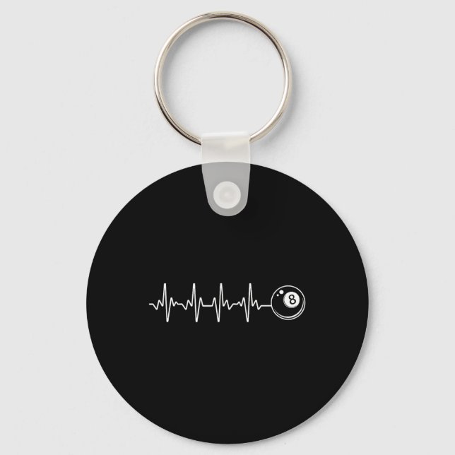 Pool Art For Men Women Billiards Lover 8 Ll Pool P Key Ring (Front)