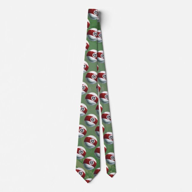 Pool Ball 15 Pattern Tie (Front)