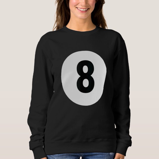 Pool Ball 8 Billiards Colour Matching Halloween Co Sweatshirt (Front)