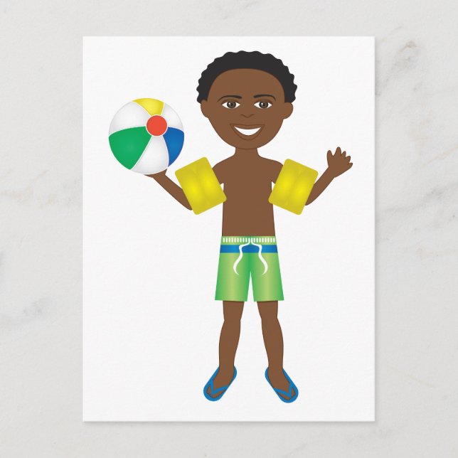 Pool Ball Boy Postcard (Front)