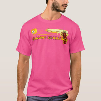 Pool Ball Sharp Shooter Billiards Gun Yellow T-Shirt