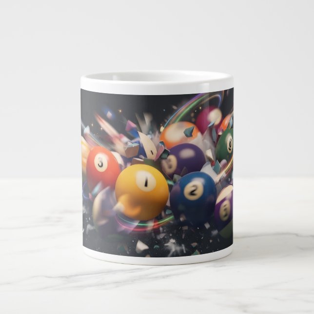 Pool Ball Style Coffee  Large Coffee Mug (Front)