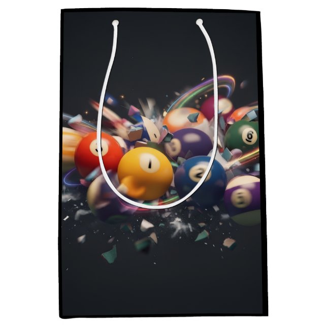 Pool Ball Style Medium Gift Bag (Front)