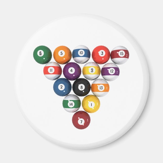 Pool Balls / Billiards: 3D Model: Magnet (Front)