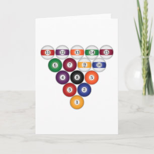 Pool Balls / Billiards: Greeting Cards
