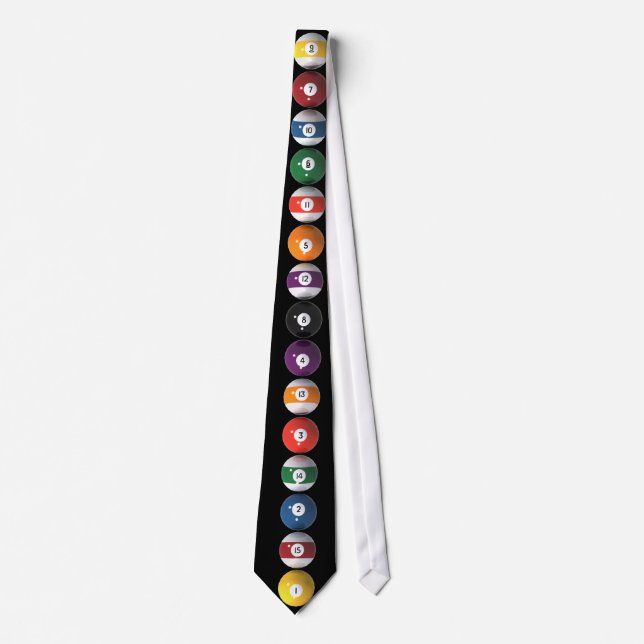 Pool Balls: Billiards: Necktie / Tie (Front)