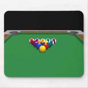 Pool Balls on Table: 3D Model: Mouse Pad