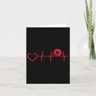 Pool Billiard Heartbeat Heart - 8-ll Pool Billiard Card