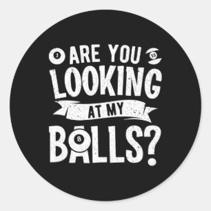 Pool Billiard Outfit For Pool Player Billiard Play Classic Round Sticker