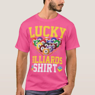 Pool Billiard Player Lucky Billiards T-Shirt