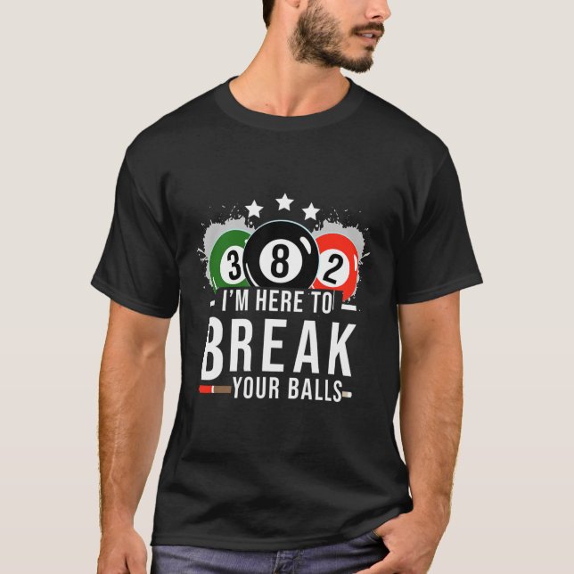 Pool Billiard Shirt - Billard Pool Break Rack  (Front)