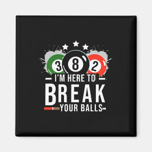 Pool Billiard Shirt - Billard Pool Break Rack  Magnet