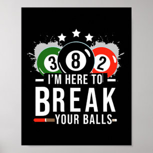 Pool Billiard Shirt - Billard Pool Break Rack Poster