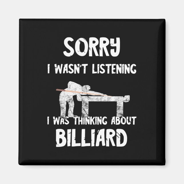 Pool Billiard Snooker Player 8 Ll Playing Billiard Magnet (Front)