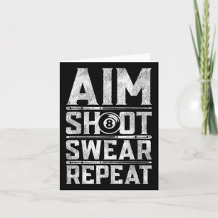 Pool Billiard Snooker Player Motivation Quote Card