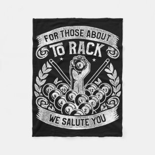 Pool Billiard Snooker Player We Salute You  Fleece Blanket