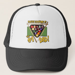 Pool/Billiards #1 Dad Father's Day Gift Trucker Hat