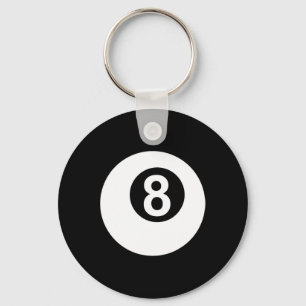 Pool Billiards American Flag Gift Key Ring