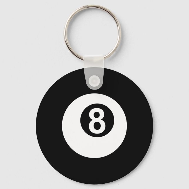Pool Billiards American Flag Gift  Key Ring (Front)