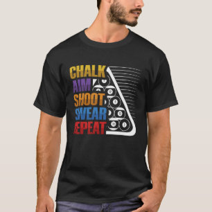 Pool Billiards Cue Game for a Billiard player  1 T-Shirt