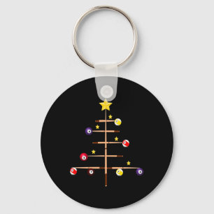 Pool Billiards Ll Cue Sports Christmas Tree Key Ring
