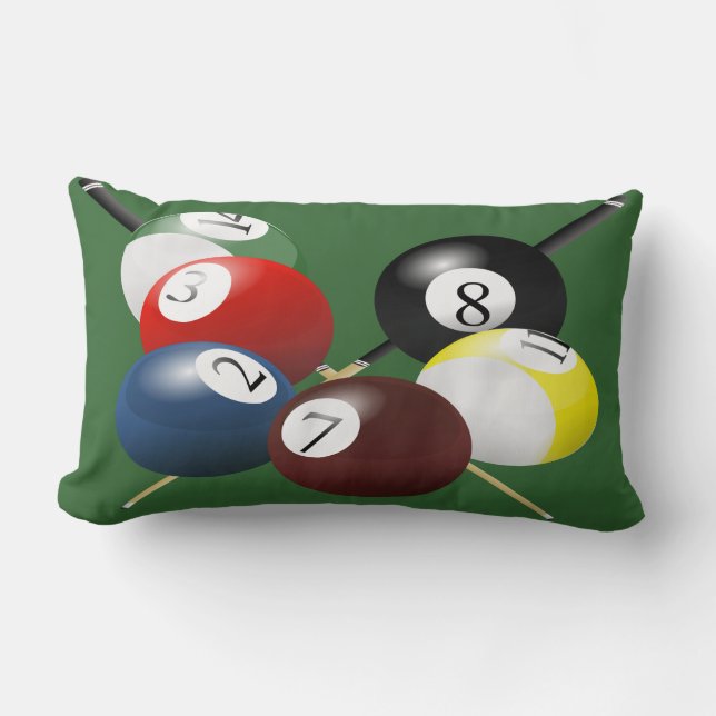 Pool / Billiards Lumbar Pillow (Front)