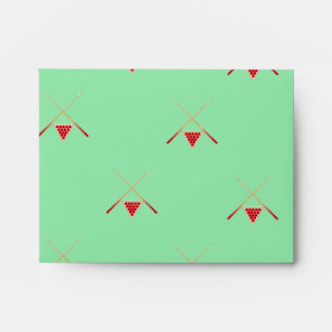 pool billiards on green envelope