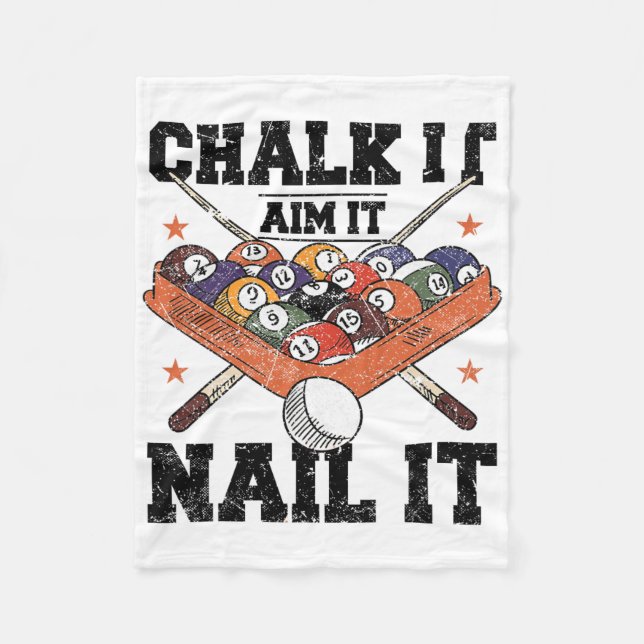 Pool Billiards Snooker Cue Player 10  Fleece Blanket (Front)