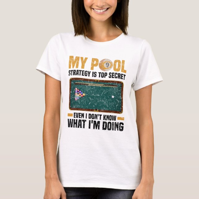 Pool Billiards Snooker Cue Player 12  T-Shirt (Front)