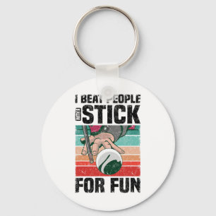 Pool Billiards Snooker Cue Player Key Ring