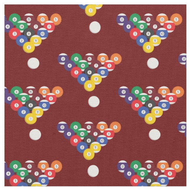 Pool Billiards Sports Bar Games Fabric (Close Up)