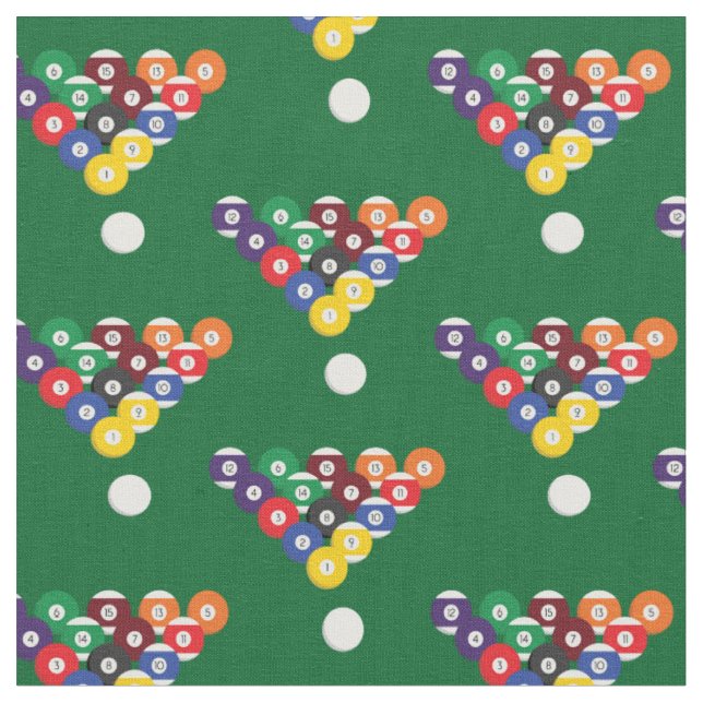 Pool Billiards Sports Bar Games Fabric (Close Up)