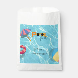 Pool Birthday Party celebration theme Favour Bags