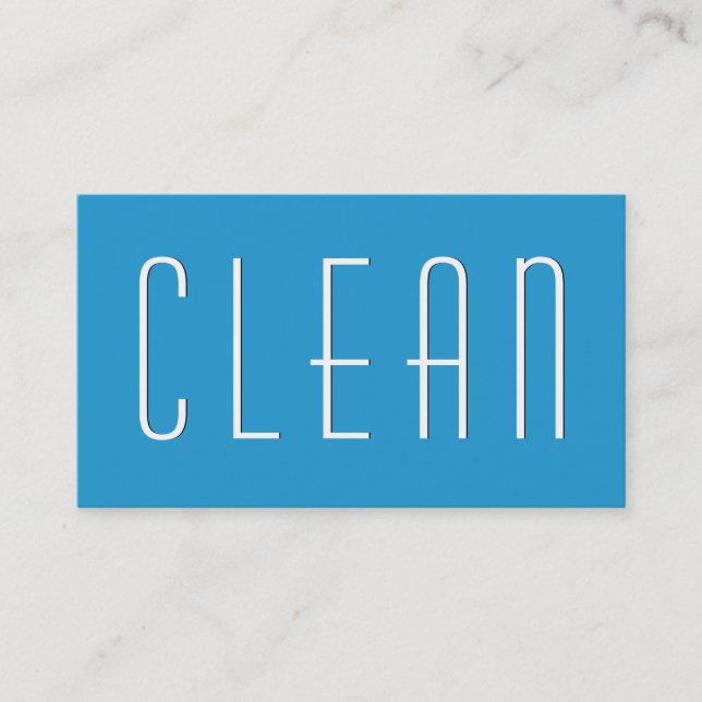 Pool Blue HOUSE CLEANING Simple Style V38A Business Card (Front)
