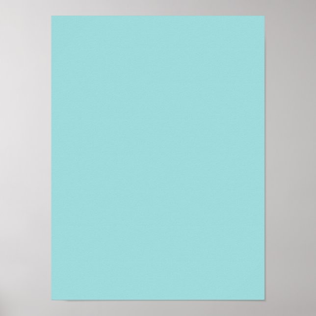 Pool Blue Personalised Aqua Teal Colour Background Poster (Front)