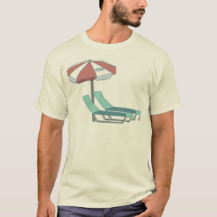 Pool Chairs and Umbrella T-Shirt