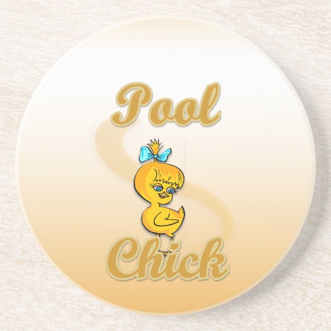Pool Chick Coaster (Front)