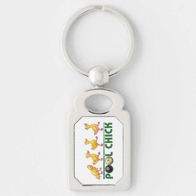 Pool Chick Key Ring (Front)