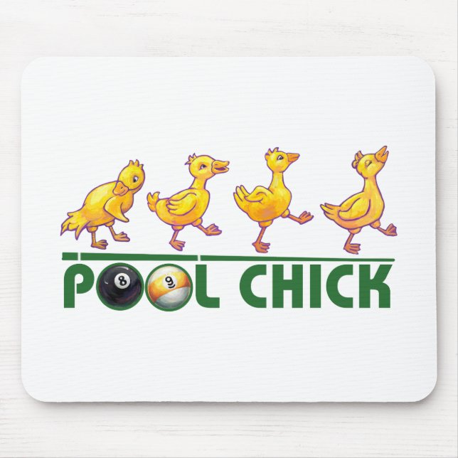 Pool Chick Mouse Pad (Front)
