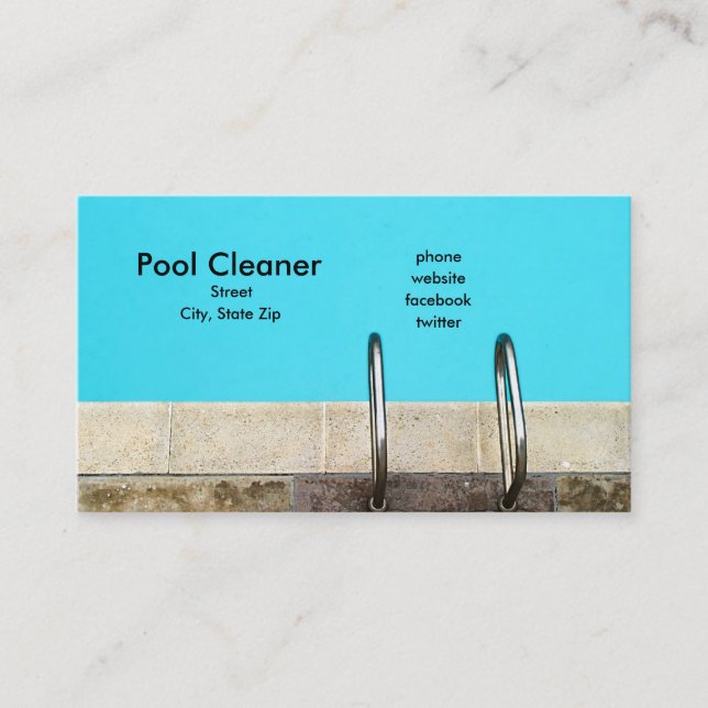 Pool Cleaner Business Card (Front)