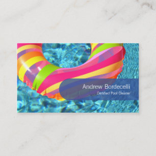 Pool Cleaner Business Card Clear Swimming Pool