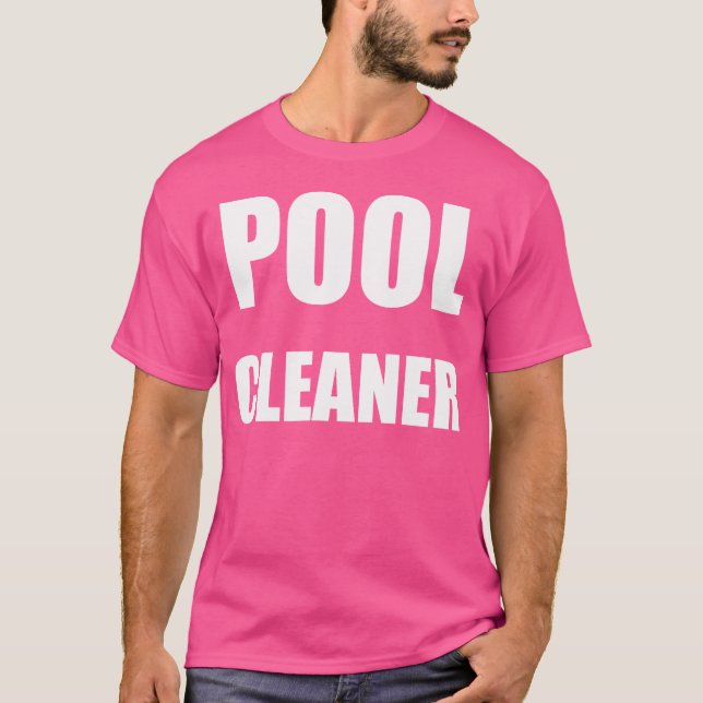 Pool Cleaner Employees Official Uniform Work T-Shirt (Front)