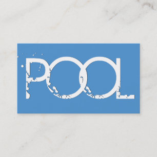 POOL CLEANER Grunge Style V64H BLUE Business Card