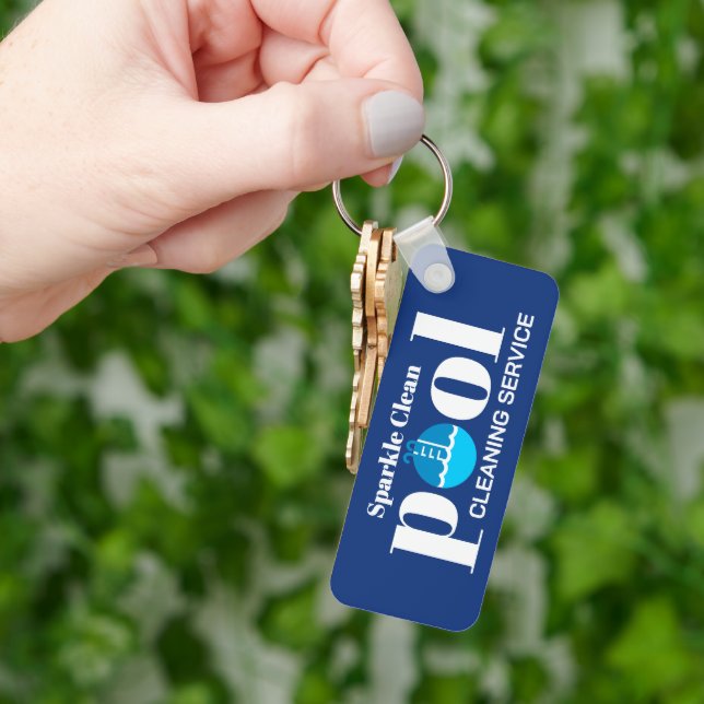 Pool Cleaning Service Key Ring (Hand)