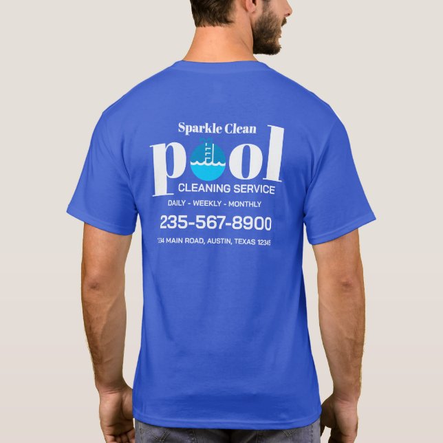 Pool Cleaning Service T-Shirt (Back)