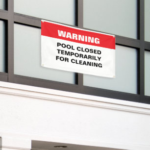 Pool Closed For Cleaning Notice Banner