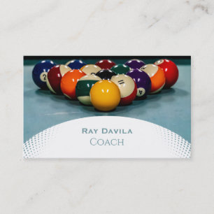 Pool Coach Billiard Business Card